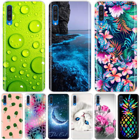 Coque de téléphone pour Samsung A30s A 30s 2022 Ultra mince étui mignon fleur étui en TPU pour Samsung Galaxy A30s Coque souple en Silicone ► Photo 1/6