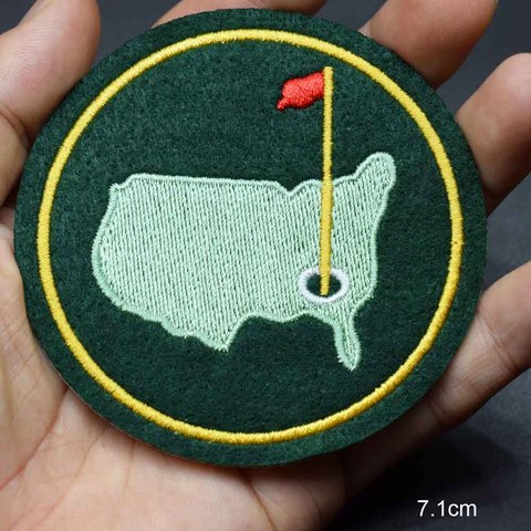 Drapeau rouge fer sur les vêtements brodés Agusta Golf Masters patchs pour vêtements autocollants vêtement en gros ► Photo 1/2