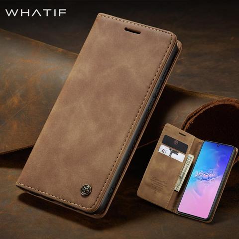 Coque de téléphone portable en cuir, étui à rabat magnétique pour Samsung Galaxy A51 A71 A50 A21S Note 20 10 Ultra S8 S10 S20 FE S9 A40 A10 S Plus ► Photo 1/6