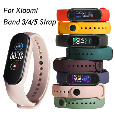 Sangle Pour Xiaomi Mi Band 5 4 3 Bracelet Sport plier 5 bande de Montre intelligente pour mi band 4 3 5 Sangle pour xiaomi Mi Band 5 3 4 Accessoire ► Photo 1/6