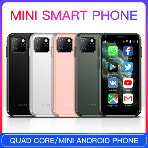 SOYES XS11 Mini téléphones portables Android 6.0 avec 3D verre mince corps HD caméra Quad Core Google Play marché mignon Smartphone PK 7S S10 ► Photo 1/6