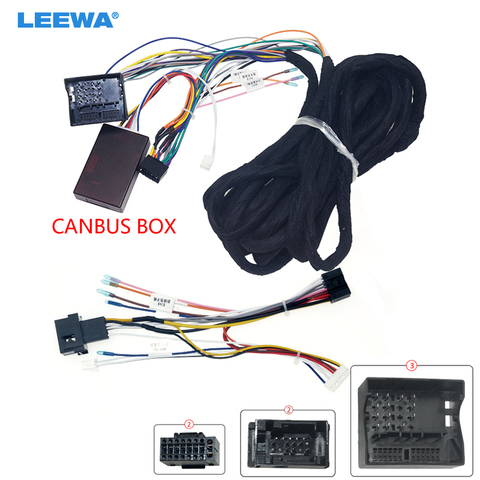 LEEWA – câble de câblage de voiture 16 broches 6 mètres avec Canbus, pour BMW E39(01-04)/E53(01-05), stéréo de rechange # CA6728 ► Photo 1/1