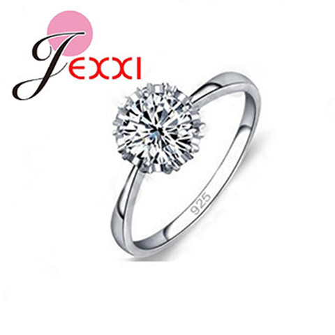 Haute qualité 925 bijoux en argent Sterling classique bague de fiançailles 4 taille AAA CZ cristal anneau bijoux livraison rapide Offre Spéciale ► Photo 1/1