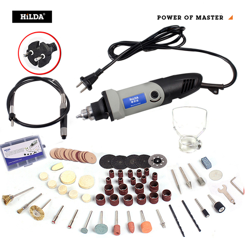 HILDA 400 w Mini Perceuse Électrique Pour Outils Rotatifs Dremel À Vitesse Variable Meulage Toolwith Accessoires De Gravure Mini Perceuse ► Photo 1/6