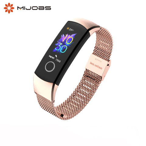 Pour bracelet d'honneur 5 sangle bracelet en métal milanais bracelet intelligent pour bracelet d'honneur 4 Bracelets en acier inoxydable pour Huawei Honor 4 sangle ► Photo 1/6