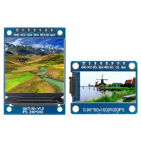 Module d'affichage LCD couleur ST7735, 0.96/1.3, 1.44 pouces, IPS 7P SPI HD 65K, 80x160 (non OLED) pour Arduino ► Photo 1/6