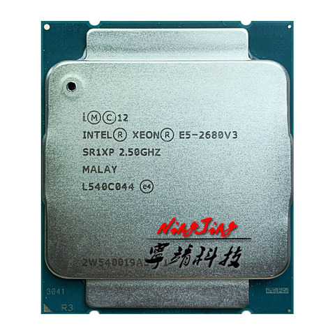 Processeur Intel Xeon E5-2680V3 E5 2680v3 E5 2680 v3 2.5 GHz, douze cœurs, vingt-quatre threads, 30 mo, 120W, LGA 2011-3 ► Photo 1/1