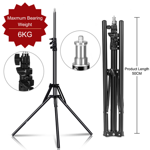 Supports de lumière pliables à vis 184, 72 pouces/1/4 CM, trépied pour éclairage annulaire, réflecteurs, boîtes à lumière, parapluies, arrière-plan ► Photo 1/6