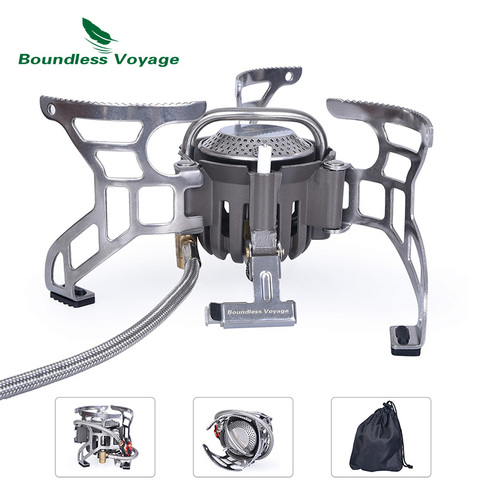 Fourneau à gaz pliable en alliage d'aluminium, 3500W, Voyage sans limite, Camping en plein air, cuisinière à gaz pliable, avec couvercle ► Photo 1/6