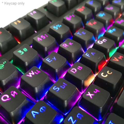 108 pièces élégant rétro-éclairage Keycaps remplacement russe anglais clavier casquettes pour clavier mécanique pour clavier de jeu PC ► Photo 1/6