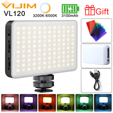 Ulanzi VIJIM VL120 LED lumière vidéo photographie Studio lumière sur caméra lumière vidéo conférence lumière diffuseur doux RGB lumière de remplissage ► Photo 1/6