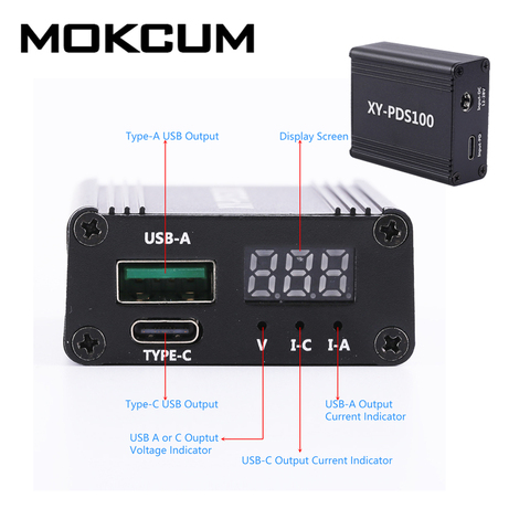 Double Module de charge USB 20V 5A 100W convertisseur de tension type-c QC2/QC3/FCP/SCP/PPS/LVDC/PE1.1/PE2.1/PD protocole de charge ► Photo 1/6