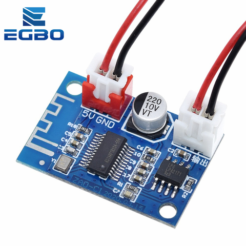 EGBO – amplificateur de puissance numérique Bluetooth 5V, Module 5W Mono classe D sans fil, lecteur de musique sans perte, panneau fini ► Photo 1/6