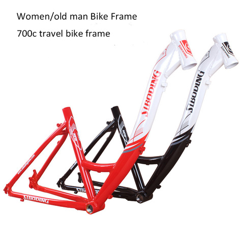 Alliage d'aluminium 26er 700c femmes cadre de vélo bas haut Tube voyage vélo cadre disque frein pièces de VTT ► Photo 1/6