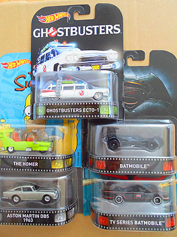 Roues chaudes classique voiture animée ghostbusters batmobile 007 aston Martin film pneus en caoutchouc ► Photo 1/6