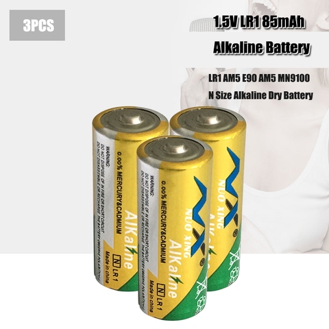 3 pièces N taille piles LR1 AM5 E90 AM5 MN9100 1.5V pile alcaline piles primaires et sèches pour haut-parleur lecteurs Bluetooth ► Photo 1/6