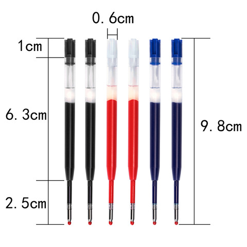 G2 rouge bleu noir recharge signature à base d'eau 0.5mm stylo métal rotatif pour remplacer la recharge de carbone et appuyer sur le noyau neutre ► Photo 1/6