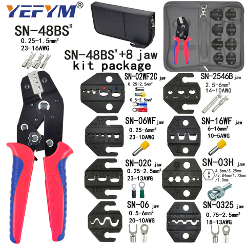 Ensemble de pinces à sertir SN-48BS, 8 mâchoires, 2.8 et 4.8, vh2. 54 6.3 et 3.96 2510, terminaux électriques avec isolant ► Photo 1/6