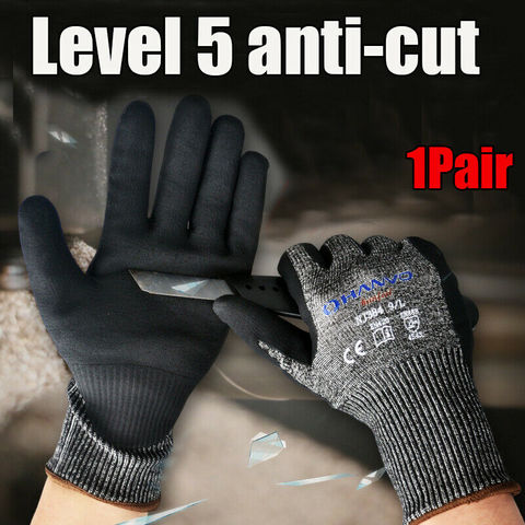 Gants de travail résistants aux coupures, Protection de niveau 5 en Nitrile pour l'industrie ► Photo 1/6