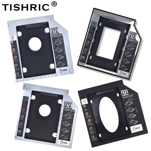 Tisric-boîtier pour disque dur universel en aluminium et plastique, SATA 9.5, 12.7/3.0mm, 2.5 pouces, adaptateur de boîtier pour DVD, disque dur pour CD Optibay ► Photo 1/6