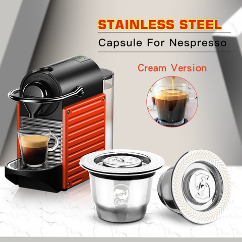 ICafilas pour Capsule de café Nespresso rechargeable Crema expresso réutilisable nouveau rechargeable pour filtre à café ► Photo 1/6