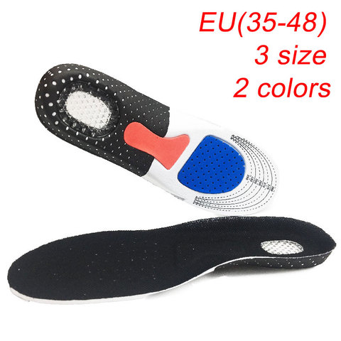 Semelles de Sport en Gel de Silicone pour hommes et femmes, coussin orthopédique, massage, Absorption des chocs, support de la voûte plantaire ► Photo 1/6