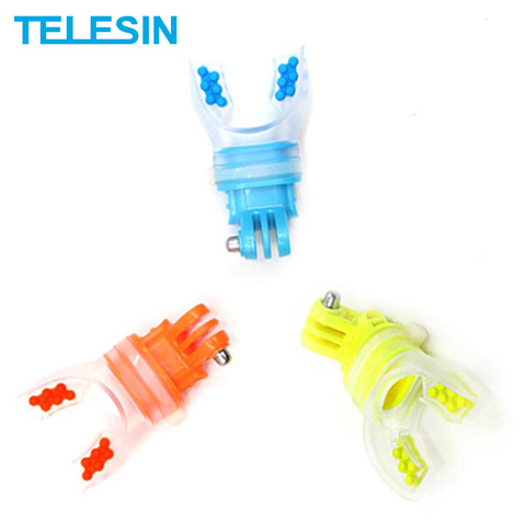 TELESIN bouche montage surf patinage Shoot factice morsure embout adaptateur pour GoPro 9 8 7 6 5Osmo Action SJ4000 Xiaomi Yi ► Photo 1/6