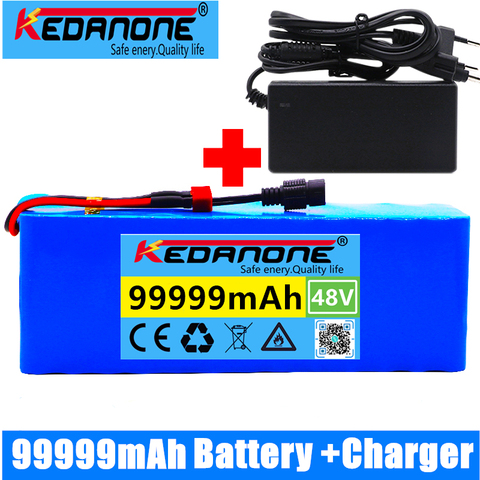 48v lithium ion batterie 48v 99Ah 1000w 13S3P Lithium ion batterie pour 54.6v e-bike électrique vélo Scooter avec BMS + chargeur ► Photo 1/6