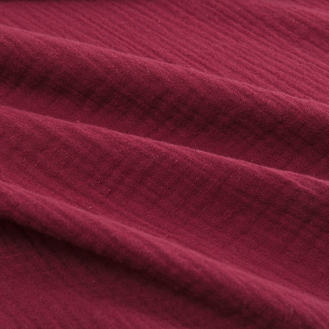 Tissu de gaze Double couche teint écologique tissu de coton crêpe doux matériel de couture sans Fluorescent W300530 ► Photo 1/4