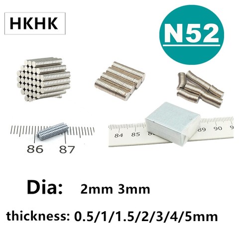 Aimant néodyme à disque circulaire fort, capteur hall, aimant N52 2x1 2 3x1 3x1.5, 3x2, 3x3, 3x5mm, nouvelle connexion artisanale ► Photo 1/6