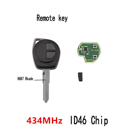 Clé télécommande pour voiture, compatible avec SUZUKI SWIFT, SX4, ALTO VITARA, IGNIS, JIMNY Splash, 434MHz, puce ID46 ► Photo 1/6