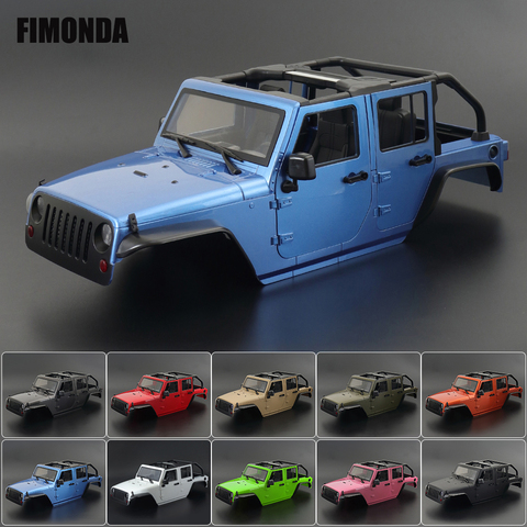 Kit carrosserie rigide Convertible échelle 1:10, empattement 313mm pour 1/10 RC chenille axiale SCX10 Wrangler Rubicon Traxxas TRX4 Redcat GEN8 ► Photo 1/6