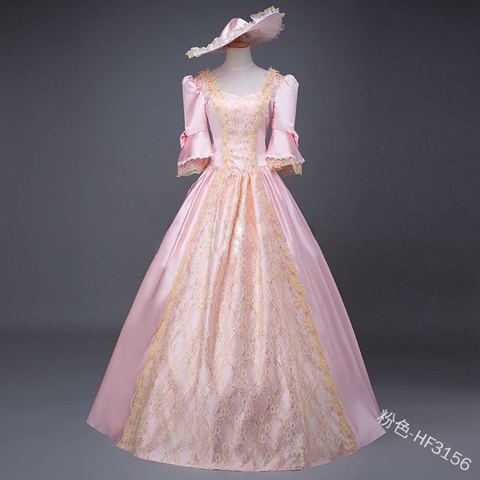 Robe de bal royale pour femmes, Costume Cosplay d'halloween, bal victorien, Champagne, mascarade, reine ► Photo 1/5