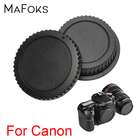 Capuchon d'objectif arrière 2 en 1 + capuchon de protection du corps de l'appareil photo pour Canon EF EF-S 60D 70D 80D 7D 5D Mark II III IV 750D 760D appareils photo reflex numériques ► Photo 1/6