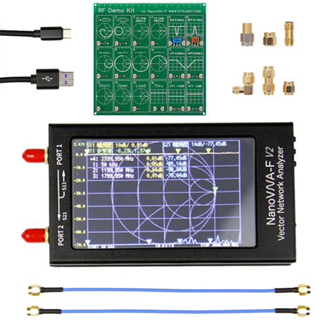 Nouveau nanovna-f V2 3GHz analyseur de réseau vectoriel 4.3 pouces écran tactile NanoVNA V2 analyseur d'antenne ► Photo 1/5