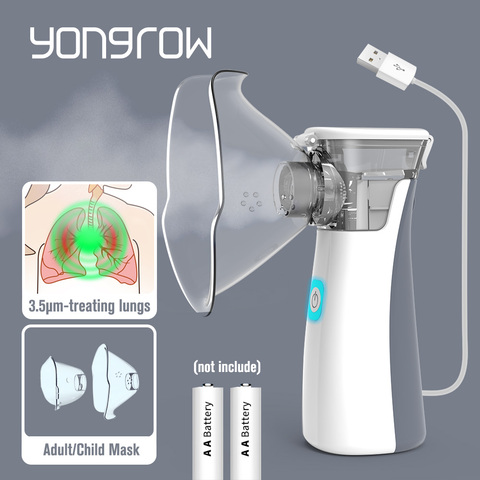 YONGROW – Nébuliseur médical mini-atomiseur portable pour enfant, inhalateur pour asthmatique, soins de santé portatif, avec chargeur USB ► Photo 1/6