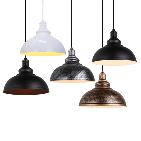 Rétro industriel pendentif lumières Vintage Loft pendentif lumière suspendue abat-jour lampes décoratives pour la maison cuisine barre éclairage E27 ► Photo 1/6