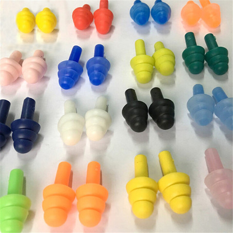 10 paires doux Anti-bruit bouchon d'oreille étanche natation Silicone bain bouchons d'oreilles pour adultes enfants nageurs plongée 2022 nouveau ► Photo 1/5