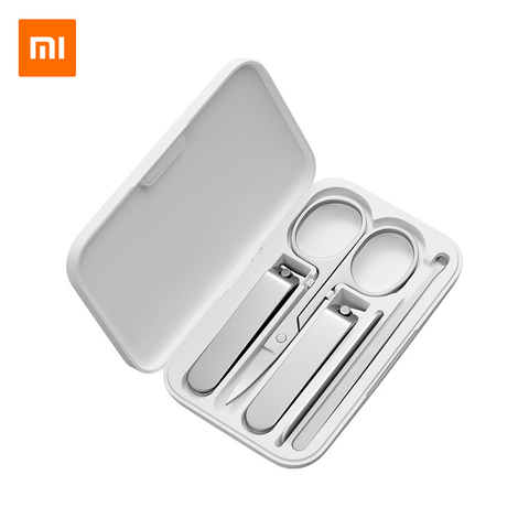 Xiaomi Mijia – ensemble de coupe-ongles en acier inoxydable, 5 pièces, Original, pédicure, soins, ciseaux, oreillettes, lime à ongles ► Photo 1/6