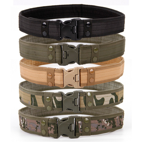 Ceinture militaire tactique en Nylon pour hommes, accessoire d'entraînement multifonctionnel en plein air, sangle de taille Camouflage de haute qualité, tendance 2022 ► Photo 1/6