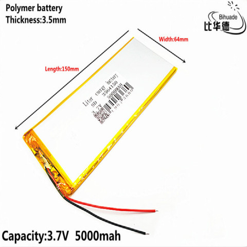 Litre batterie d'énergie 3.7V,5000mAH 3564150 polymère lithium ion / Li-ion batterie pour tablette 7 pouces 8 pouces 9 pouces GPS,mp3,mp4 ► Photo 1/6
