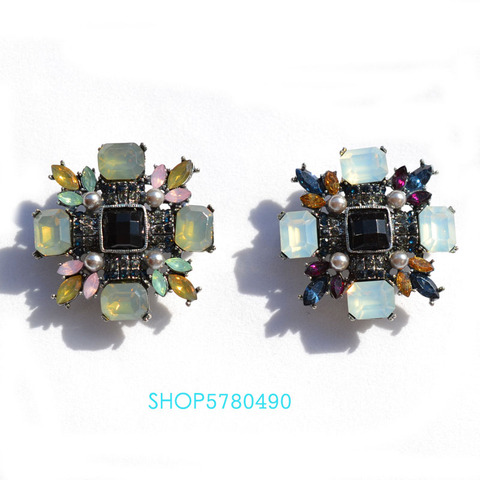 Bijoux classiques strass croix broche cristal multicolore unisexe élégant, accessoires de manteau de broche, robe de mariée ornements cadeaux ► Photo 1/6