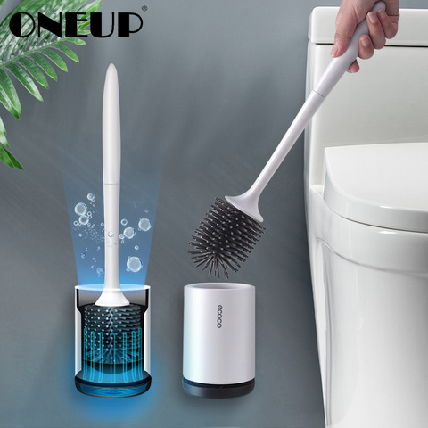 TPR silicone brosse de toilette sol-debout mural Base brosse de nettoyage pour toilette WC salle de bain accessoires ensemble articles ménagers ► Photo 1/6