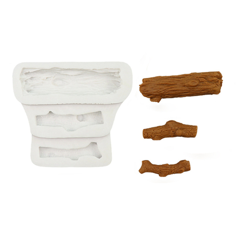Moule en Silicone pour Fondant, tronc d'arbre, outils de décoration de gâteaux, moules en Silicone pour sucrier, outils de cuisson de chocolat pour gâteaux en forme de gomme ► Photo 1/6