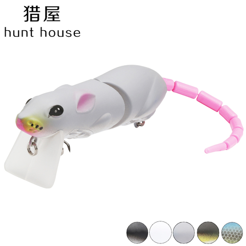 Hunthouse – leurre rigide articulé pour la pêche, appât artificiel idéal pour la pêche au bar, à la truite, au brochet ou au brochet, Swimbait ou à la souris, modèle Bbz-1rat ► Photo 1/6