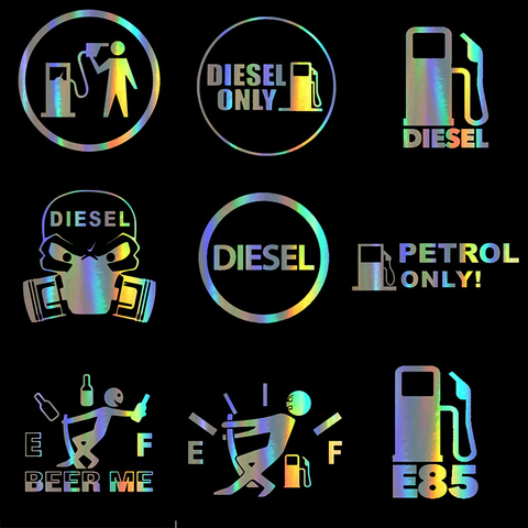 Autocollant de voiture en 3D DIESEL uniquement, autocollant à carburant sur voiture, décalcomanies amusantes, décoration de voiture en vinyle ► Photo 1/6