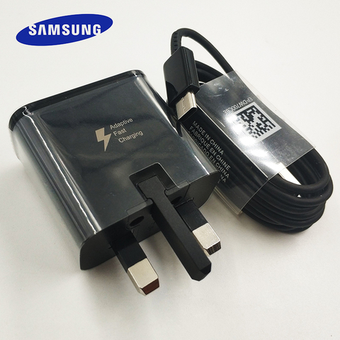 Samsung prise royaume-uni chargeur rapide adaptateur Charge rapide Type C câble pour Samsung Galaxy Note 10 plus 10 + S10 S8 S9 Plus A3 A5 A7 2017 ► Photo 1/6