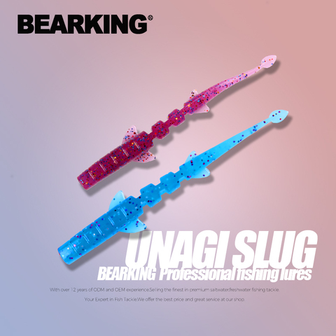 BEARKING-leurres UNAGI en Silicone souple, appât artificiel wobbler idéal pour la pêche à la carpe, l'alose, 64/88mm ► Photo 1/6