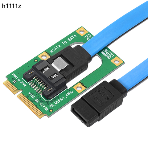 Adaptateur d'extension mSATA vers SATA, carte Mini SATA vers SATA 7 broches, pleine taille, demi-taille, pour disque dur SSD de 2.5 