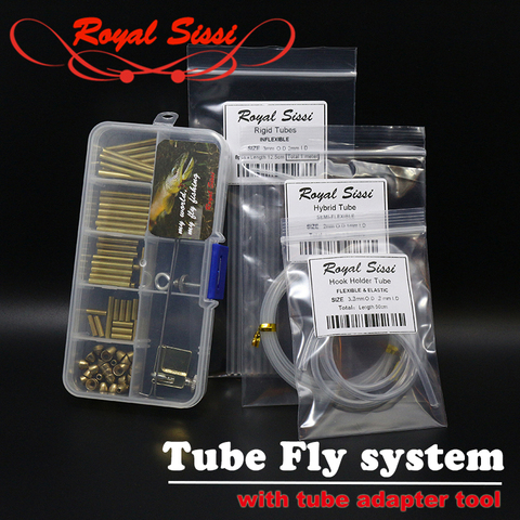 Royal Sissi tube outil de fixation de mouche et matériaux combo méthode de mouche de tube universel comprend un outil d'adaptateur de tube de mouche et des tubes de fixation de mouche et une tête de conehead ► Photo 1/6